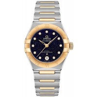 Replica Omega Constellation Manhattan Chronometer 29mm Blue Dial Diamond Yellow Gold and Women‘s Watch 131.20.29.20.53.001