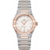 Replica Omega Constellation Manhattan Chronometer 29mm Silver Dial Diamond Rose Gold and Women‘s Watch 131.25.29.20.52.001