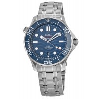 Replica Omega Seamaster Diver 300 M Blue Dial Steel Bracelet Men‘s Watch 210.30.42.20.03.001