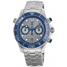 Replica Omega Seamaster Diver 300 M 44mm Chronograph Grey Dial Steel Men‘s Watch 210.30.44.51.06.001