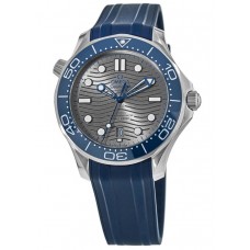 Replica Omega Seamaster Diver 300 M Grey Dial Rubber Strap Men‘s Watch 210.32.42.20.06.001