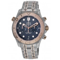 Replica Omega Seamaster Diver 300 M Co-Axial Chronograph Blue Dial Titanium &Gold Men‘s Watch 210.60.44.51.03.001 Replica Omega Seamaster Diver 300 M Co-Axial Chronograph Blue Dial Titanium &Gold Men‘s Watch 210.60.44.51.03.001