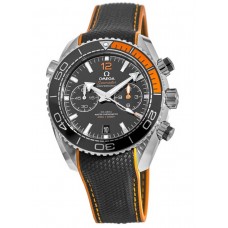 Replica Omega Seamaster Planet Ocean 600M Chronograph 45.5mm Automatic Black &Orange Bezel Rubber Strap Men‘s Watch 215.32.46.51.01.001