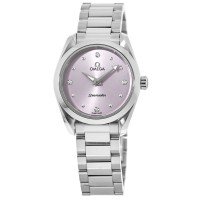 Replica Omega Seamaster Aqua Terra 150M Quartz 28 MM Lilac Dial Women‘s Watch 220.10.28.60.60.001