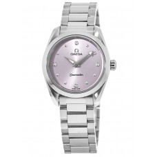 Replica Omega Seamaster Aqua Terra 150M Quartz 28 MM Lilac Dial Women‘s Watch 220.10.28.60.60.001