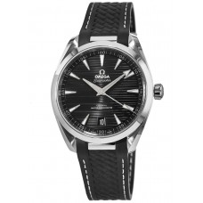 Replica Omega Seamaster Aqua Terra 150m Master Co-Axial Black Dial Rubber Strap Men‘s Watch 220.12.41.21.01.001