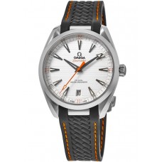 Replica Omega Seamaster Aqua Terra 150m Master Co-Axial Silver Dial Rubber Strap Men‘s Watch 220.12.41.21.02.002