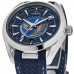 Replica Omega Seamaster Aqua Terra 150m Master Co-Axial Worldtimer Blue Dial Rubber Strap Men‘s Watch 220.12.43.22.03.001