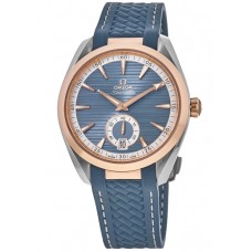 Replica Omega Seamaster Aqua Terra 150m Master Co-Axial Blue Dial Rubber Strap Men‘s Watch 220.22.41.21.03.001