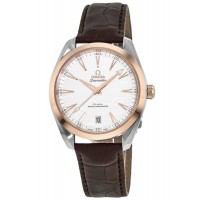 Replica Omega Seamaster Aqua Terra 150m Master Co-Axial Chronometer Silver Dial Brown Men‘s Watch 220.23.41.21.02.001