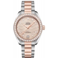 Replica Omega Seamaster Aqua Terra 150m Master Co-Axial Grey Dial Diamond Steel and Rose Gold Women‘s Watch 220.25.34.20.59.001