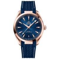 Replica Omega Seamaster Aqua Terra 150m Master Co-Axial Chronometer 41 MM Blue Dial Blue Rubber Strap Men‘s Watch 220.52.41.21.03.001