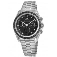 Replica Omega Speedmaster Professional Moonwatch Transparent Case back Black Dial Steel Men‘s Watch 310.30.42.50.01.002