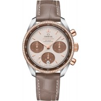 Replica Omega Speedmaster Co-Axial Chronograph 38mm Diamond Steel And Rose Gold Brown Leather Unisex Watch 324.28.38.50.02.002 Replica Omega Speedmaster Co-Axial Chronograph 38mm Diamond Steel And Rose Gold Brown Leather Unisex Watch 324.28.38.50.02.002