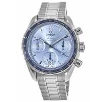 Replica Omega Speedmaster Co-Axial Chronograph 38mm Ice Blue Dial Steel Unisex Watch 324.30.38.50.03.001
