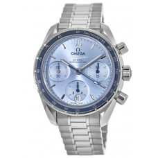 Replica Omega Speedmaster Co-Axial Chronograph 38mm Ice Blue Dial Steel Unisex Watch 324.30.38.50.03.001