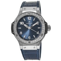 Replica Hublot Big Bang 38mm Blue Diamond Dial Women‘s Watch 361.SX.7170.LR.1204