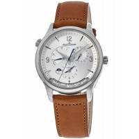 Replica Jaeger LeCoultre Master Control Geographic Silver Chronograph Dial Men‘s Watch 4128420