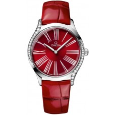 Replica Omega De Ville Tresor Red Dial Women‘s Watch 428.18.36.60.11.002