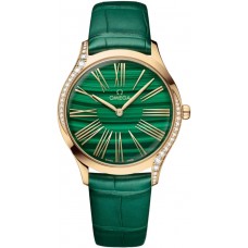 Replica Omega De Ville Tresor Green Dial Yellow Gold Diamond Women‘s Watch 428.58.36.60.99.001