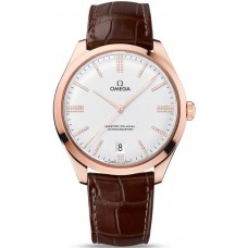 Replica Omega De Ville Tresor Master Co-Axial 40mm Silver Diamond Dial Rose Gold Men‘s Watch 432.53.40.21.52.002