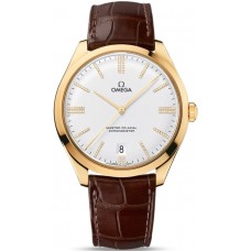 Replica Omega De Ville Tresor Master Co-Axial 40mm Silver Diamond Dial Yellow Gold Men‘s Watch 432.53.40.21.52.003