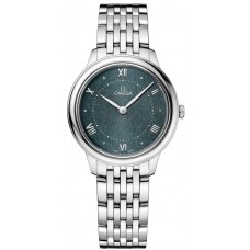 Replica Omega De Ville Prestige Quartz 30mm Green Dial Steel Women‘s Watch 434.10.30.60.10.001