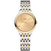 Replica Omega De Ville Prestige Quartz 27.5mm Gold Dial 18k Yellow Gold and Steel Women‘s Watch 434.20.28.60.08.001 Replica Omega De Ville Prestige Quartz 27.5mm Gold Dial 18k Yellow Gold and Steel Women‘s Watch 434.20.28.60.08.001