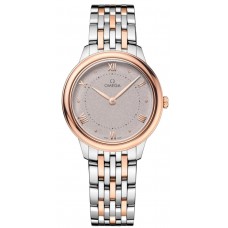 Replica Omega De Ville Prestige Quartz 30mm Rose Dial 18k Rose Gold and Steel Women‘s Watch 434.20.30.60.02.001 Replica Omega De Ville Prestige Quartz 30mm Rose Dial 18k Rose Gold and Steel Women‘s Watch 434.20.30.60.02.001