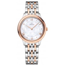 Replica Omega De Ville Prestige Quartz 30mm Mother of Pearl Dial 18k Rose Gold and Steel Women‘s Watch 434.20.30.60.05.001 Replica Omega De Ville Prestige Quartz 30mm Mother of Pearl Dial 18k Rose Gold and Steel Women‘s Watch 434.20.30.60.05.001