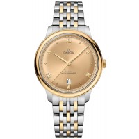 Replica Omega De Ville Prestige Co-Axial Master Chronometer 40mm Gold Dial Yellow Gold and Steel Men‘s Watch 434.20.40.20.08.001