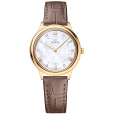 Replica Omega De Ville Prestige Quartz 30mm Mother of Pearl Diamond Dial 18k Yellow Gold Women‘s Watch 434.53.30.60.55.002 Replica Omega De Ville Prestige Quartz 30mm Mother of Pearl Diamond Dial 18k Yellow Gold Women‘s Watch 434.53.30.60.55.002