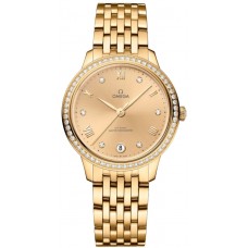 Replica Omega De Ville Prestige Co-Axial Master Chronometer 34mm Gold Diamond Dial 18k Rose Gold Women‘s Watch 434.55.34.20.58.001 Replica Omega De Ville Prestige Co-Axial Master Chronometer 34mm Gold Diamond Dial 18k Rose Gold Women‘s Watch 434.55.34.20.58.001