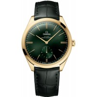 Replica Omega De Ville Tresor Green Dial 18K Yellow Gold Men‘s Watch 435.53.40.21.10.001