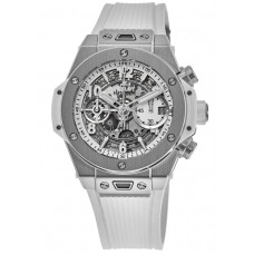 Replica Hublot Big Bang Unico Skeleton Titanium White Rubber Strap Men‘s Watch 441.NE.2011.RW