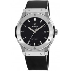 Replica Hublot Classic Fusion Automatic 45mm Black Dial Titanium Men‘s Watch 511.NX.1171.RX