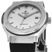 Replica Hublot Classic Fusion 45mm Silver Dial Black Rubber Strap Men‘s Watch 511.NX.2611.RX