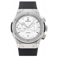 Replica Hublot Classic Fusion Chronograph White Dial Rubber Strap Men‘s Watch 521.NX.2611.RX