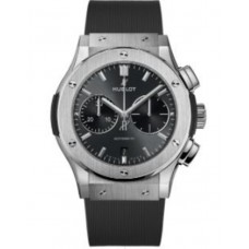 Replica Hublot Classic Fusion Chronograph Grey Dial Rubber Strap Men‘s Watch 521.NX.7071.RX