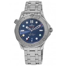Replica Omega Seamaster Diver 300 M "Beijing 2022" Special Blue Edition Men‘s Watch 522.30.42.20.03.001 Replica Omega Seamaster Diver 300 M "Beijing 2022" Special Blue Edition Men‘s Watch 522.30.42.20.03.001