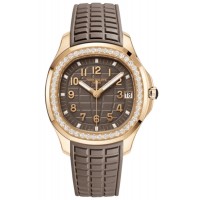 Replica Patek Philippe Aquanaut Taupe Dial Diamond Composite Strap Women‘s Watch 5268/200R-010