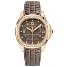 Replica Patek Philippe Aquanaut Taupe Dial Diamond Composite Strap Women‘s Watch 5268/200R-010