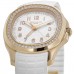Replica Patek Philippe Aquanaut White Dial Diamond Composite Strap Women‘s Watch 5269/200R-001