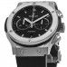 Replica Hublot Classic Fusion Chronograph Titanium Black Dial Rubber Strap Men‘s Watch 541.NX.1171.RX