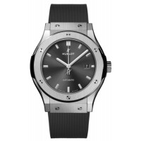 Replica Hublot Classic Fusion Automatic Grey Dial Rubber Strap Men‘s Watch 542.NX.7071.RX
