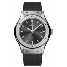 Replica Hublot Classic Fusion Automatic Grey Dial Rubber Strap Men‘s Watch 542.NX.7071.RX