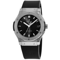 Replica Hublot Classic Fusion Automatic Black Dial Rubber Strap Women‘s Watch 565.NX.1470.RX