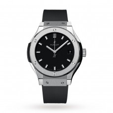 Replica Hublot Classic Fusion 33mm Titanium Case Rubber Strap Women‘s Watch 581.NX.1470.RX