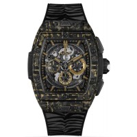 Replica Hublot Spirit of Big Bang Chronograph Skeleton Dial Rubber Strap Men‘s Watch 642.QX.0113.RX.TIG22