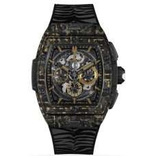 Replica Hublot Spirit of Big Bang Chronograph Skeleton Dial Rubber Strap Men‘s Watch 642.QX.0113.RX.TIG22